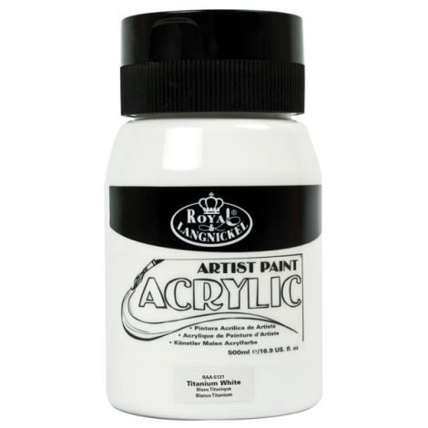 Farba akrylowa R&L 500ml, Biała - Titanium White